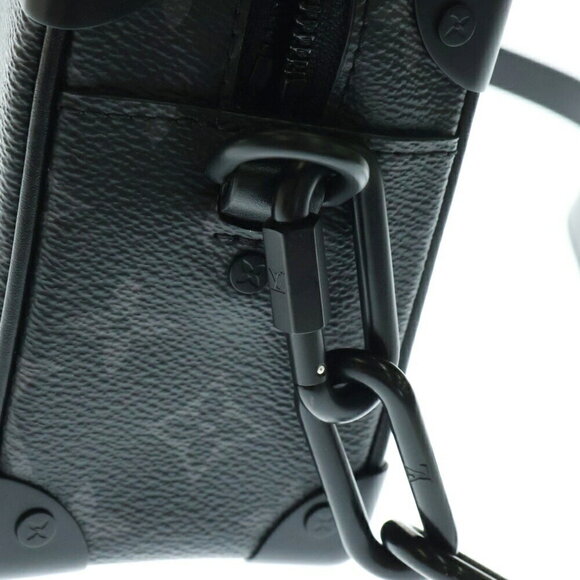 Louis Vuitton Monogram Eclipse Black Soft Trunk Shoulder Bag Chain